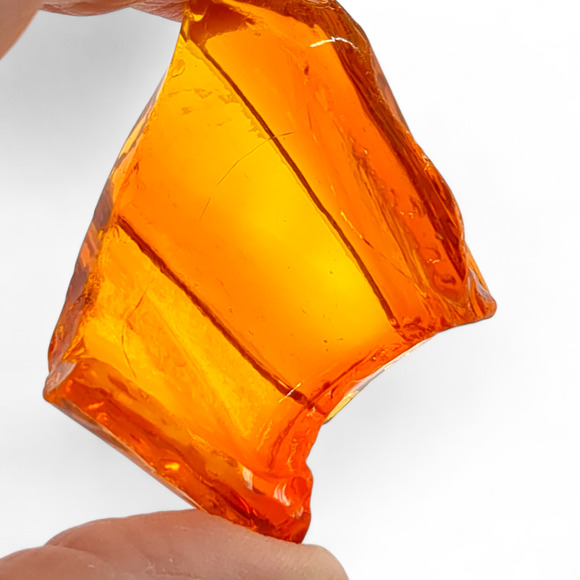 Ruby Amberina Art Glass Cullet Glowing Uranium Slag Glass #4GS86 - Picture 6 of 7